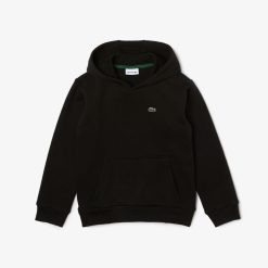 Vetements Fille | LACOSTE Sweatshirt A Capuche Enfant En Molleton De Coton Biologique