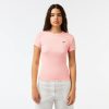 T-Shirts | LACOSTE T-Shirt Cotele Slim Fit En Coton