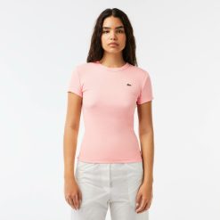 T-Shirts | LACOSTE T-Shirt Cotele Slim Fit En Coton