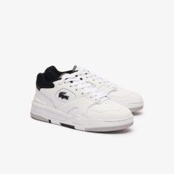 Sneakers | LACOSTE Sneakers Lineshot Femme En Cuir A Col Contraste