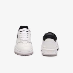 Sneakers | LACOSTE Sneakers Lineshot Femme En Cuir A Col Contraste