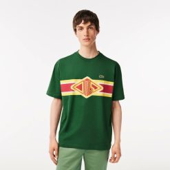 T-Shirts | LACOSTE T-Shirt Col Rond Homme Lacoste Loose Fit Imprime