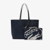 Sacs A Main & Cabas | LACOSTE Sac Cabas Anna Imprime Et Reversible En Toile