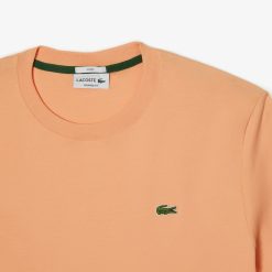 T-Shirts | LACOSTE T-Shirt A Col Rond Unie En Coton Biologique Uni