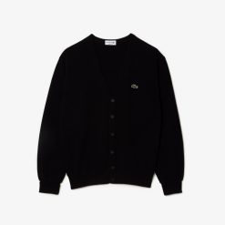 Pullovers | LACOSTE Cardigan Col V Homme Lacoste En Coton Biologique