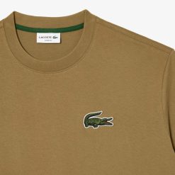 T-Shirts | LACOSTE T-Shirt Unie Loose Fit Avec Grand Crocodile Coton Epais