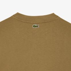 T-Shirts | LACOSTE T-Shirt Unie Loose Fit Avec Grand Crocodile Coton Epais