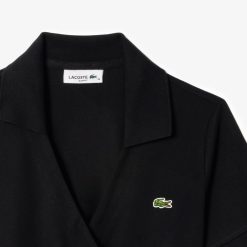 Robes & Jupes | LACOSTE Robe Manches Courtes En Mini Pique Extensible