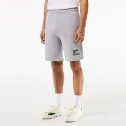 Pantalons & Shorts | LACOSTE Short Jogger En Molleton Avec Message Brode