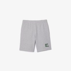 Pantalons & Shorts | LACOSTE Short Jogger En Molleton Avec Message Brode