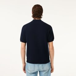 Pullovers | LACOSTE Pull Col Polo En Coton Biologique