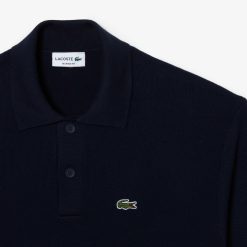 Pullovers | LACOSTE Pull Col Polo En Coton Biologique