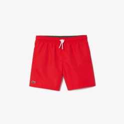 Vetements Garcon | LACOSTE Short De Bain Garcon Uni A Sechage Rapide