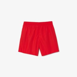 Vetements Garcon | LACOSTE Short De Bain Garcon Uni A Sechage Rapide