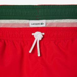 Vetements Garcon | LACOSTE Short De Bain Garcon Uni A Sechage Rapide