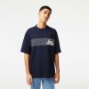 T-Shirts | LACOSTE T-Shirt Homme Lacoste Oversize Fit Imprime Inspiration Tennis