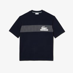 T-Shirts | LACOSTE T-Shirt Homme Lacoste Oversize Fit Imprime Inspiration Tennis