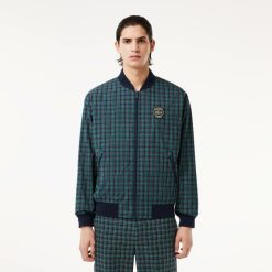 Manteaux & Vestes | LACOSTE Blouson Harrington A Carreaux En Tissu Deperlant