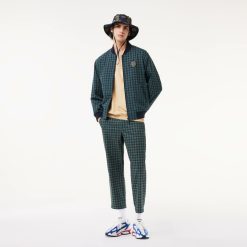 Manteaux & Vestes | LACOSTE Blouson Harrington A Carreaux En Tissu Deperlant