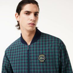 Manteaux & Vestes | LACOSTE Blouson Harrington A Carreaux En Tissu Deperlant