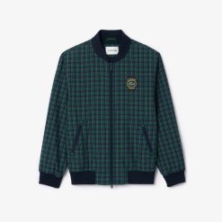 Manteaux & Vestes | LACOSTE Blouson Harrington A Carreaux En Tissu Deperlant