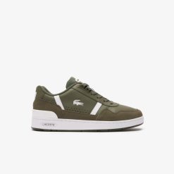 Sneakers | LACOSTE Sneakers T-Clip Homme En Cuir Bicolores