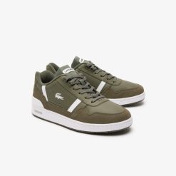 Sneakers | LACOSTE Sneakers T-Clip Homme En Cuir Bicolores