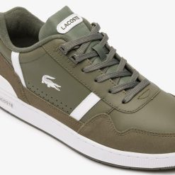 Sneakers | LACOSTE Sneakers T-Clip Homme En Cuir Bicolores