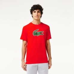 Vetements De Sport | LACOSTE T-Shirt Sport Ultra-Dry Avec Imprime Crocodile