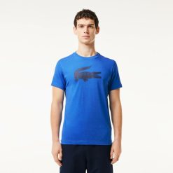 Vetements De Sport | LACOSTE T-Shirt Lacoste Sport En Jersey Respirant Imprime Crocodile 3D