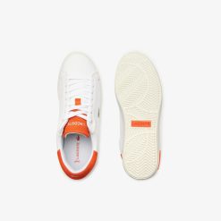 Sneakers | LACOSTE Sneakers Powercourt 2.0 Femme En Cuir Orange