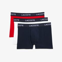 Sous-Vetements & Vetements D'Interieur | LACOSTE Lot De 3 Boxers Unis En Microfibre