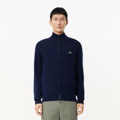 Pullovers | LACOSTE Pull Zippe A Col Montant En Coton Biologique Uni