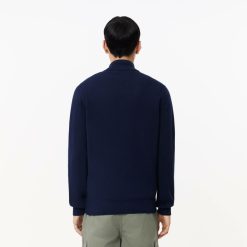 Pullovers | LACOSTE Pull Zippe A Col Montant En Coton Biologique Uni