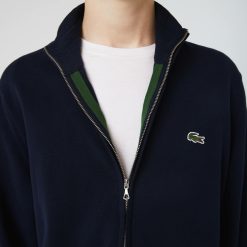 Pullovers | LACOSTE Pull Zippe A Col Montant En Coton Biologique Uni