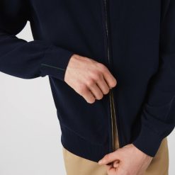 Pullovers | LACOSTE Pull Zippe A Col Montant En Coton Biologique Uni