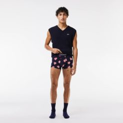 Sous-Vetements & Vetements D'Interieur | LACOSTE Lot De 3 Boxers Courts Avec Marquages Contrastes