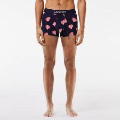 Sous-Vetements & Vetements D'Interieur | LACOSTE Lot De 3 Boxers Courts Avec Marquages Contrastes