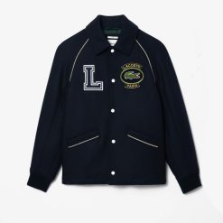 Manteaux & Vestes | LACOSTE Veste Varsity En Laine Premium Avec Badge