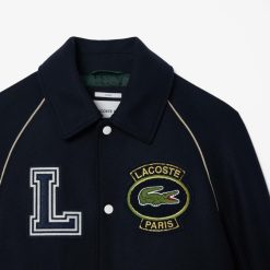 Manteaux & Vestes | LACOSTE Veste Varsity En Laine Premium Avec Badge