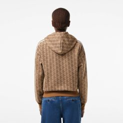 Sweatshirts | LACOSTE Hoodie Zippe En Jacquard Monogramme