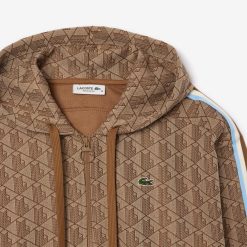 Sweatshirts | LACOSTE Hoodie Zippe En Jacquard Monogramme