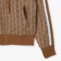 Sweatshirts | LACOSTE Hoodie Zippe En Jacquard Monogramme