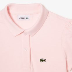 Vetements Fille | LACOSTE Polo Fille Lacoste En Mini Pique Avec Col Festonne