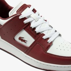 Sneakers | LACOSTE Sneakers Court Cage Homme En Cuir Avec Oeillets