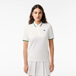 Vetements De Sport | LACOSTE Polo Sport Avec Col Raye Contraste En Pique