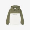 Vetements Fille | LACOSTE Sweatshirt A Capuche Enfant Lacoste En Molleton Coton Biologique