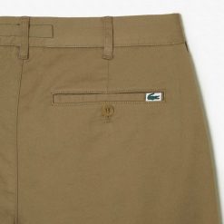 Pantalons & Shorts | LACOSTE Bermuda Slim Fit Uni En Coton Stretch