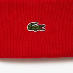 Chapeaux & Casquettes | LACOSTE Bonnet Unie Lacoste Avec Revers En Laine