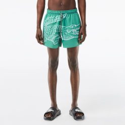 Maillots De Bain | LACOSTE Short De Bain Homme Lacoste Imprime Crocodile